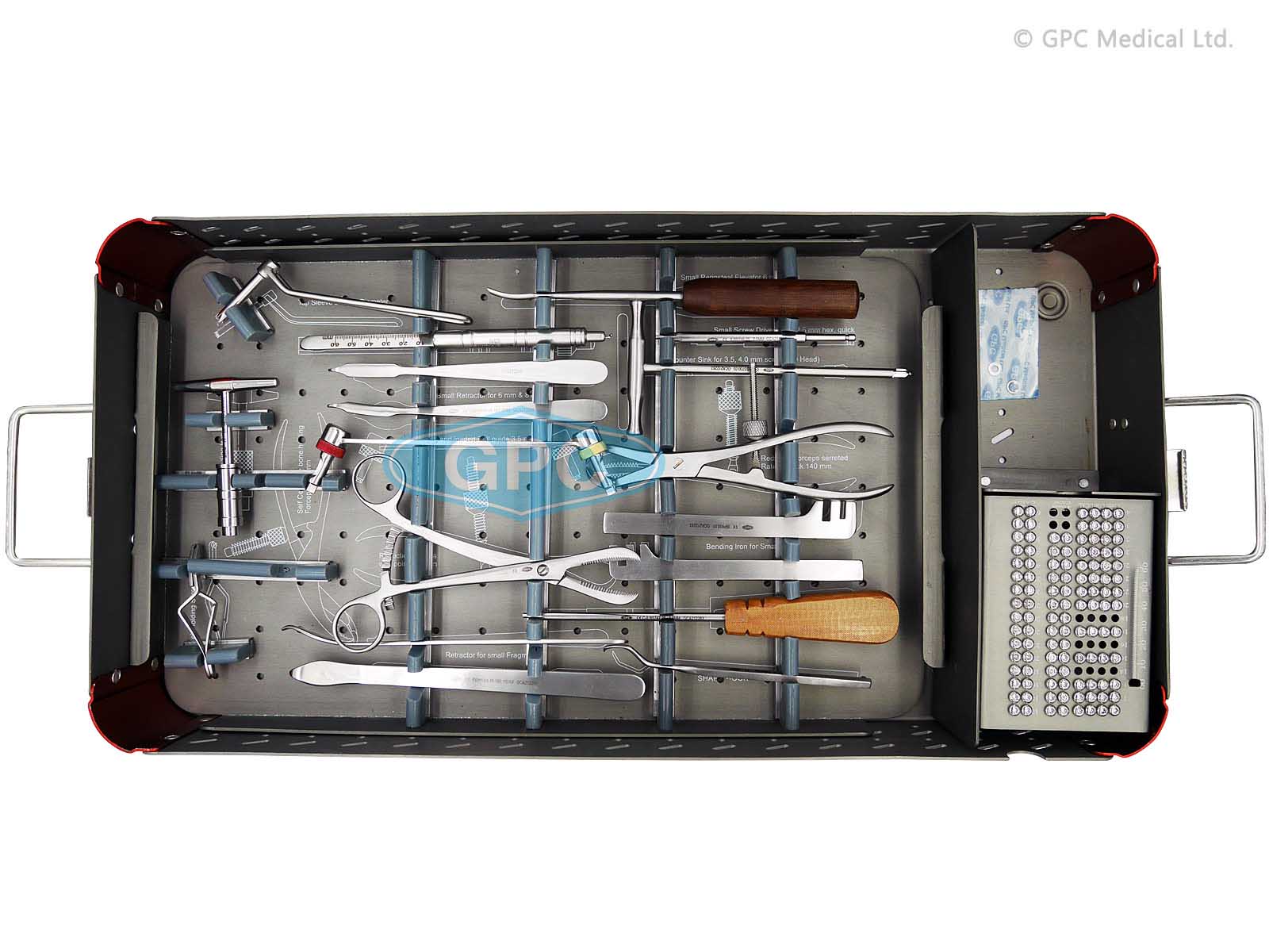 Juego de implantes para pequeÃ±os fragmentos e instrumentos
